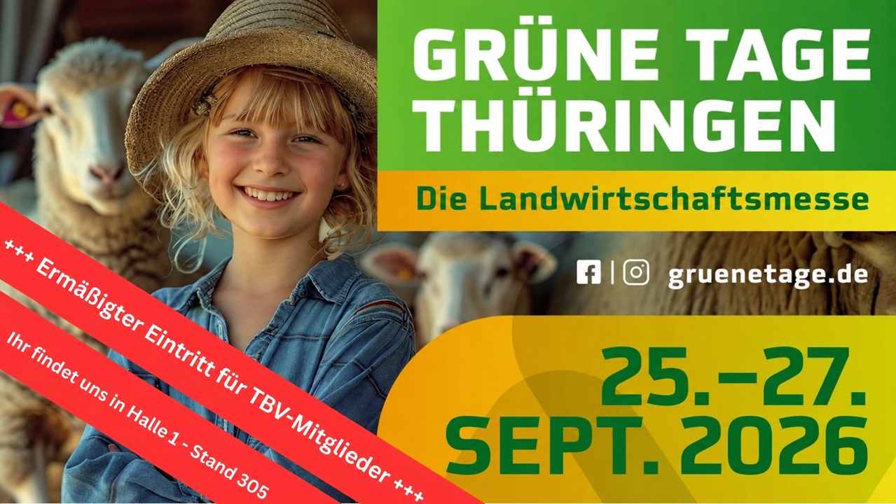 Grüne Tage Thüringen: TBV in Halle 1 und ermäßigter Eintritt