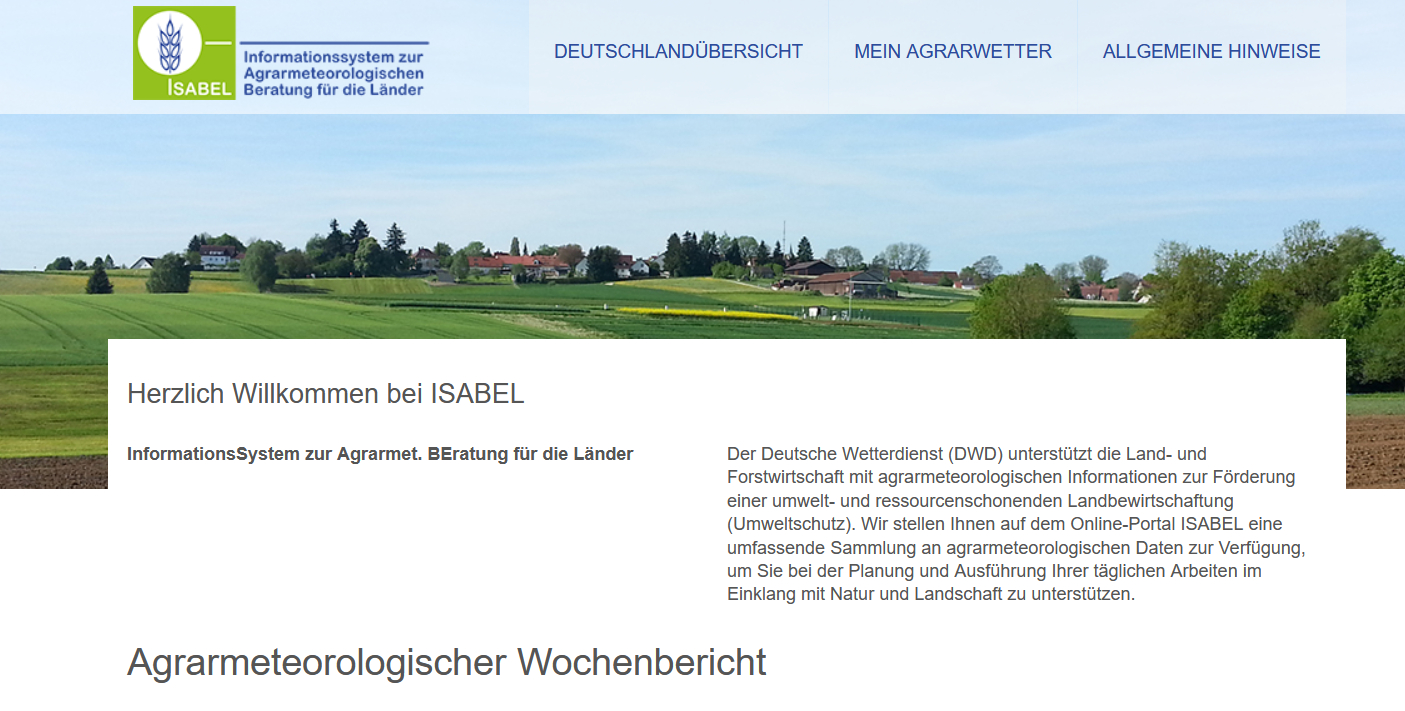 Informationssystem zur agrarmeterologischen Beratung für die Länder
