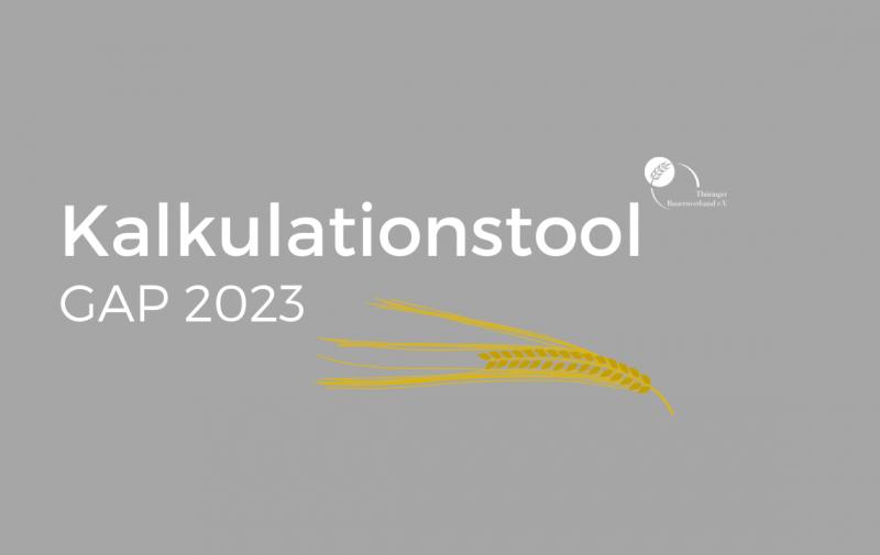 Kalkulationstool GAP 2023 ab sofort exklusiv für TBV-Mitglieder verfügbar