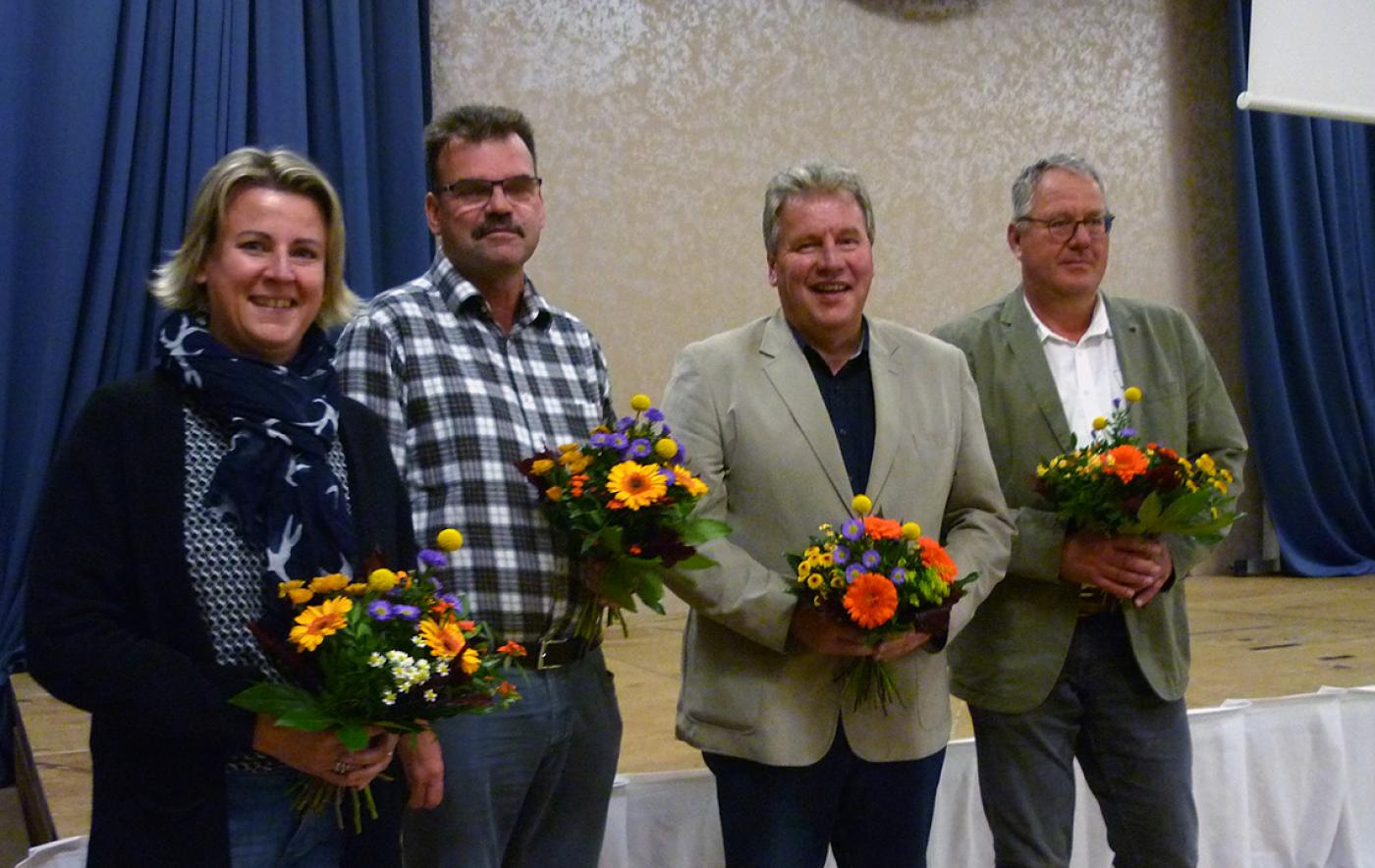 Neuer Vorstand (v.l.): Von links: Simone Hartmann, Thomas Spittel, Olaf Bronseke und Toralf Hildebrand 